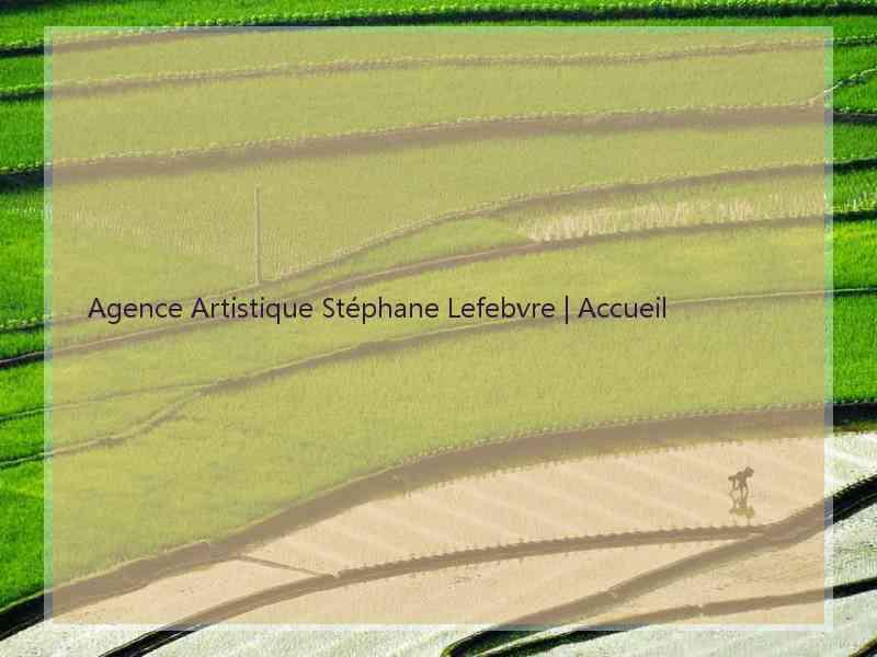 Agence Artistique Stéphane Lefebvre | Accueil