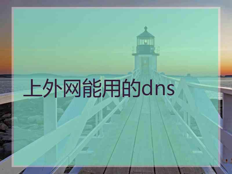 上外网能用的dns