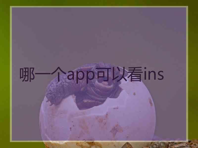 哪一个app可以看ins