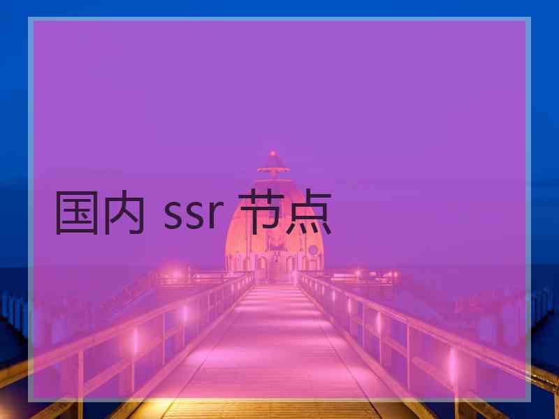 国内 ssr 节点