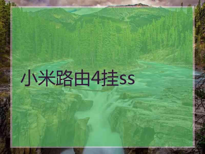 小米路由4挂ss