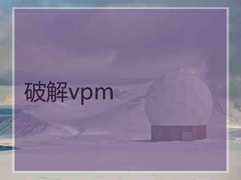 破解vpm