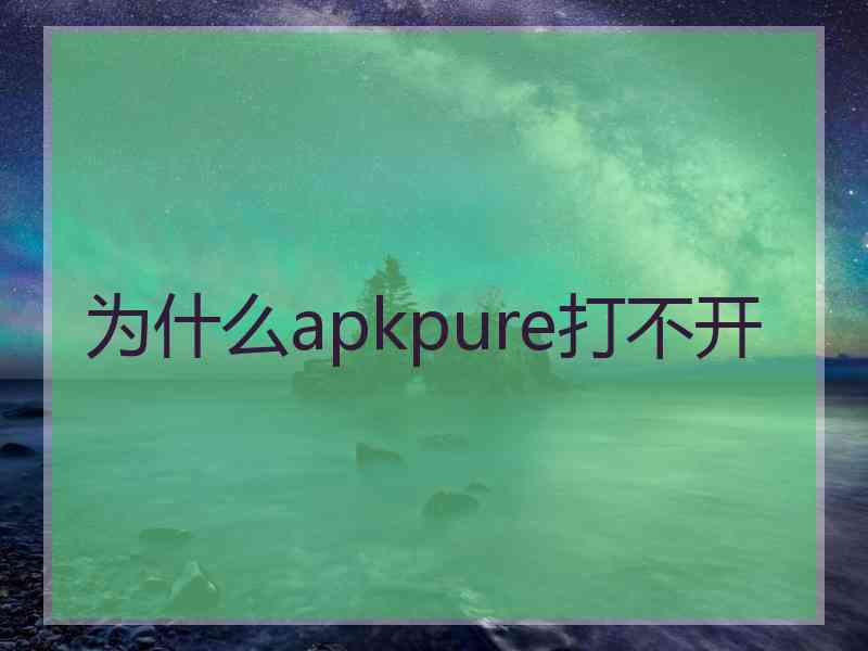 为什么apkpure打不开