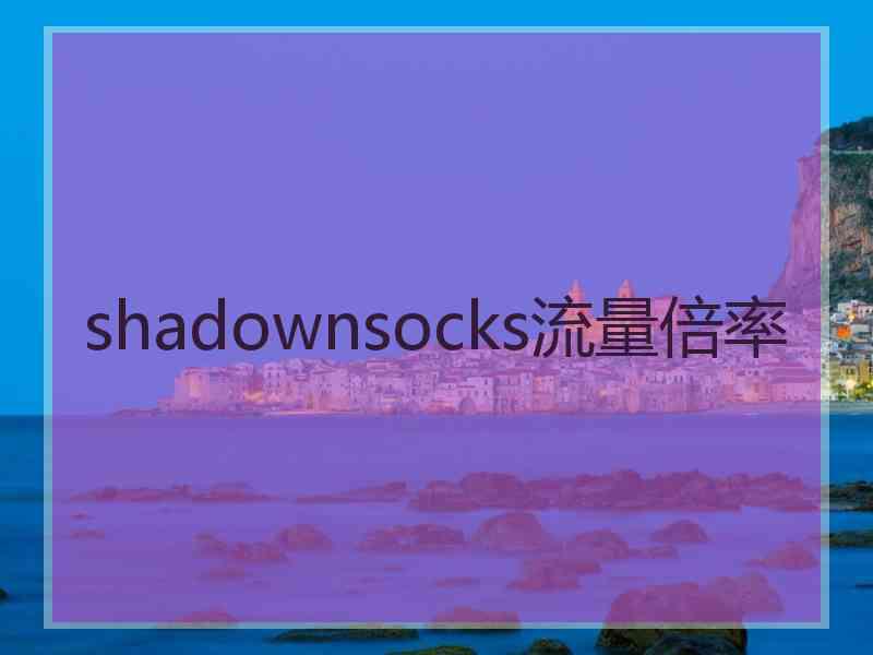 shadownsocks流量倍率