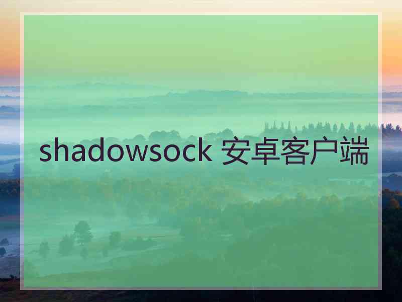 shadowsock 安卓客户端