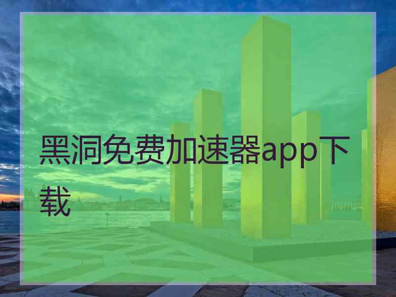 黑洞免费加速器app下载