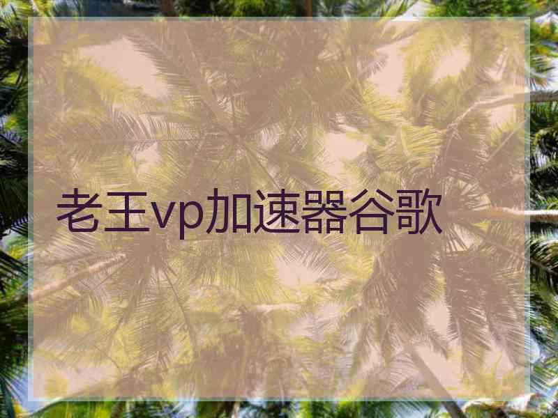 老王vp加速器谷歌