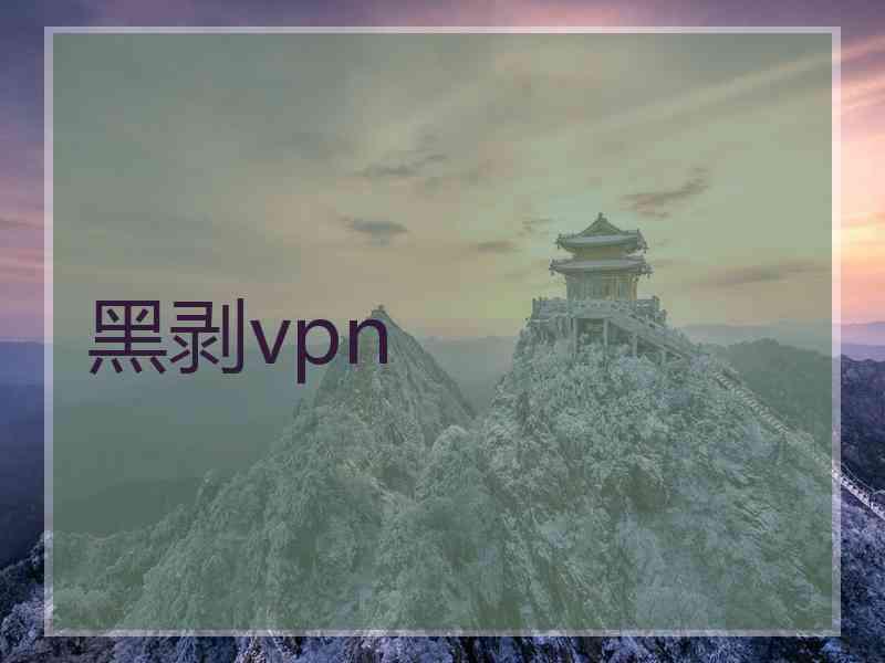 黑剥vpn