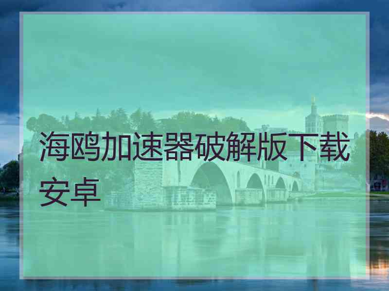 海鸥加速器破解版下载安卓