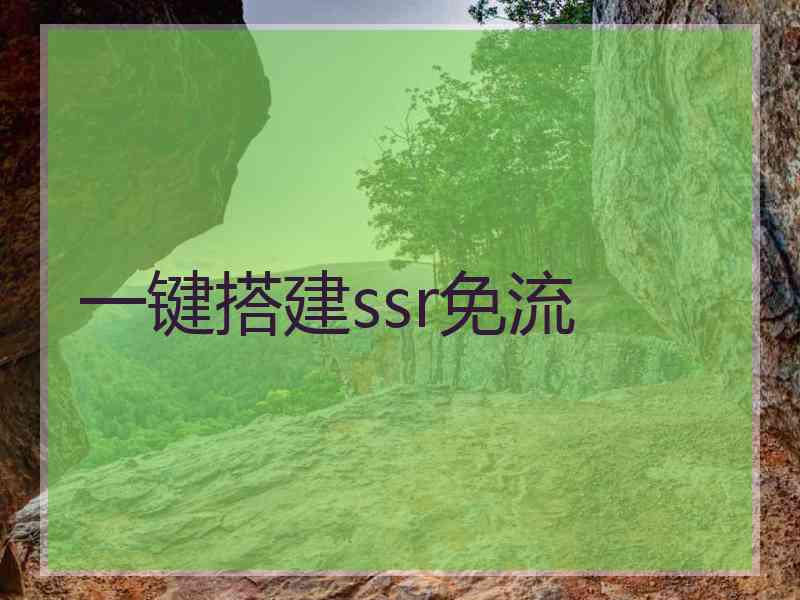 一键搭建ssr免流