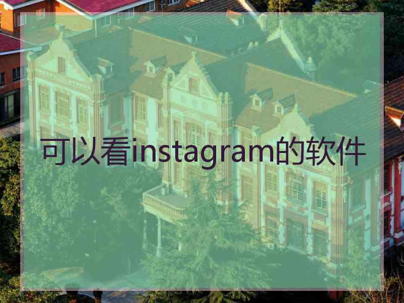 可以看instagram的软件