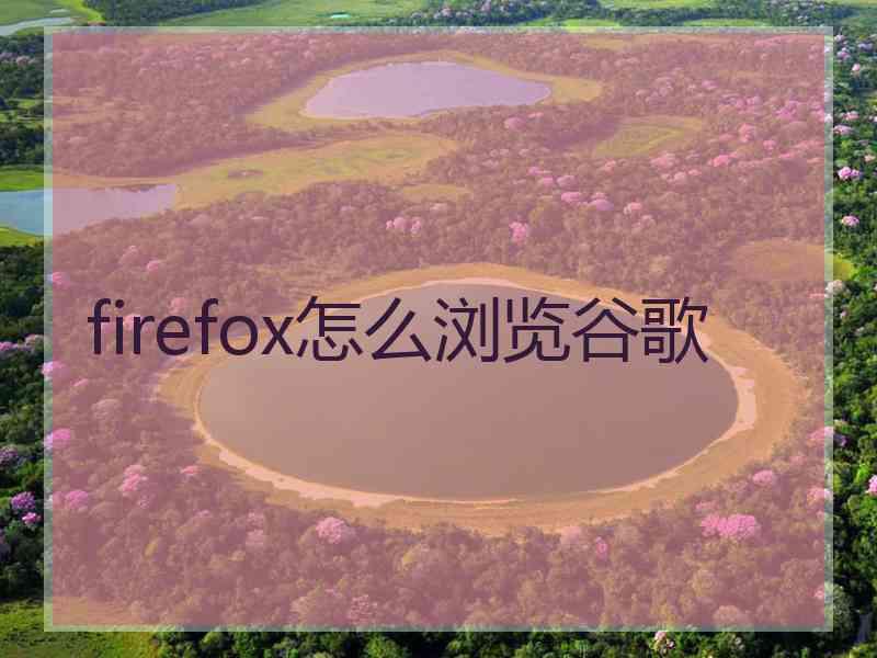 firefox怎么浏览谷歌