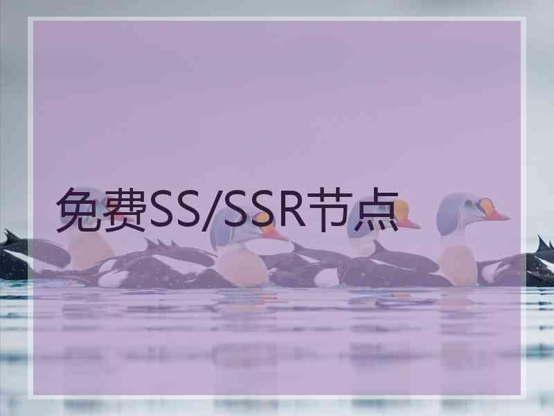 免费SS/SSR节点