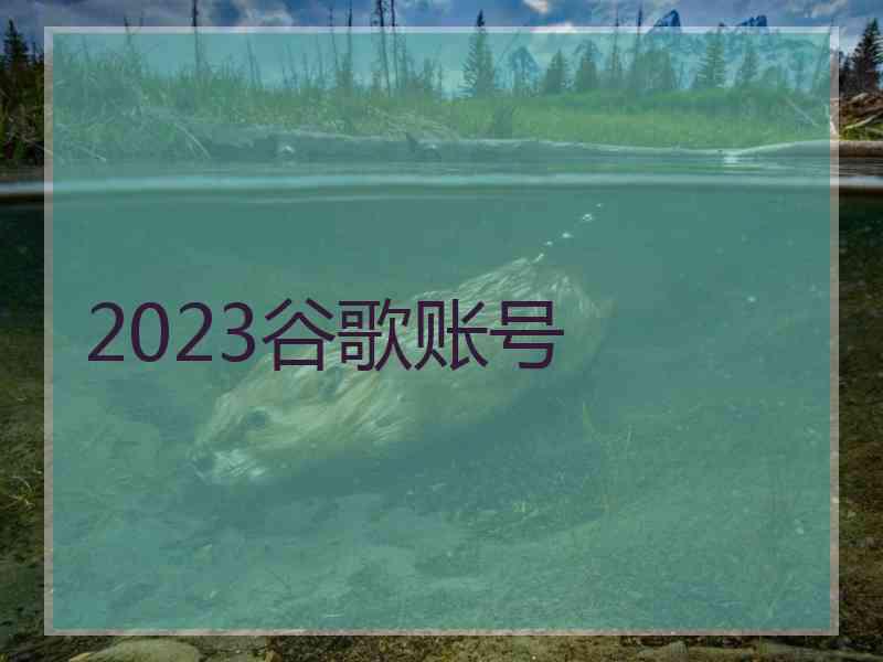 2023谷歌账号