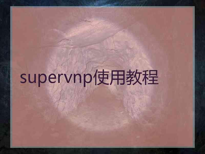 supervnp使用教程