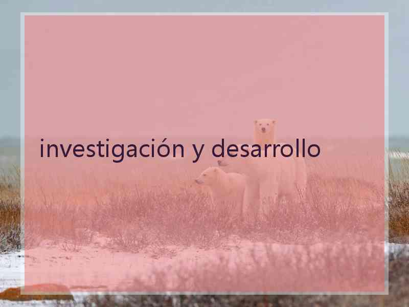 investigación y desarrollo