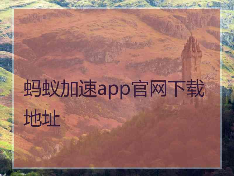 蚂蚁加速app官网下载地址