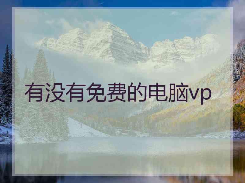 有没有免费的电脑vp