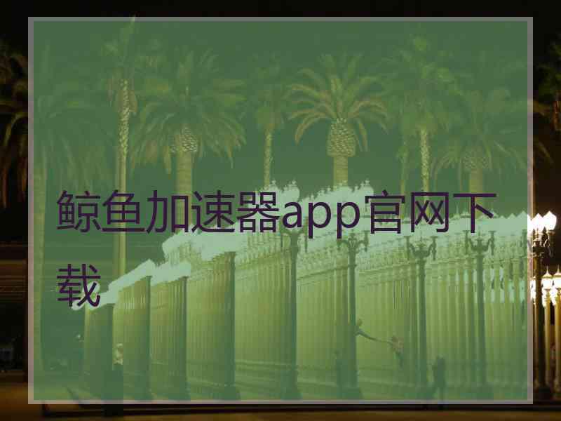 鲸鱼加速器app官网下载