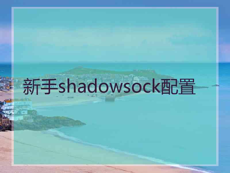 新手shadowsock配置