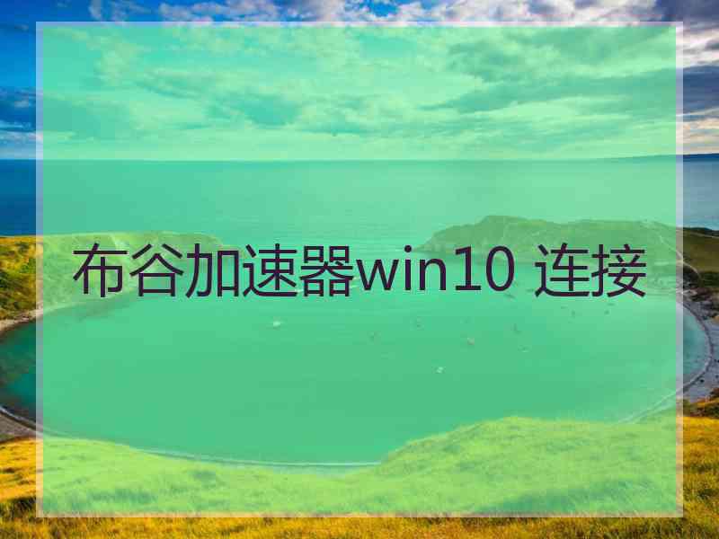 布谷加速器win10 连接