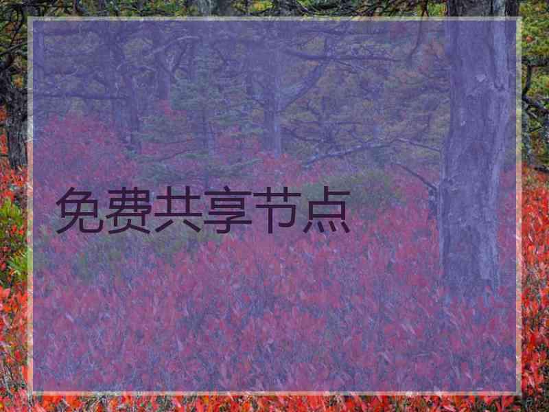 免费共享节点