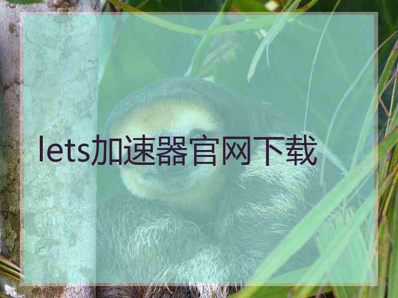 lets加速器官网下载