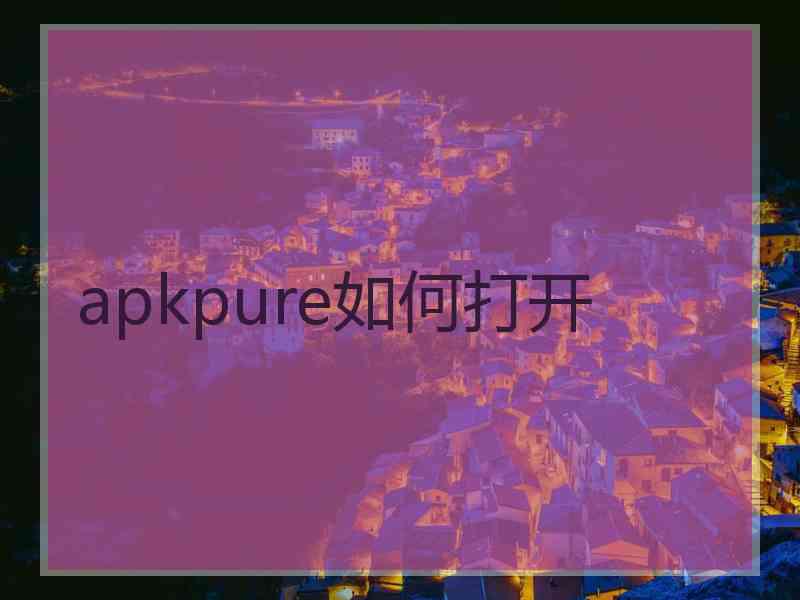 apkpure如何打开