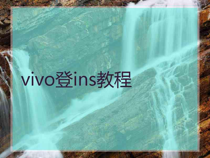 vivo登ins教程