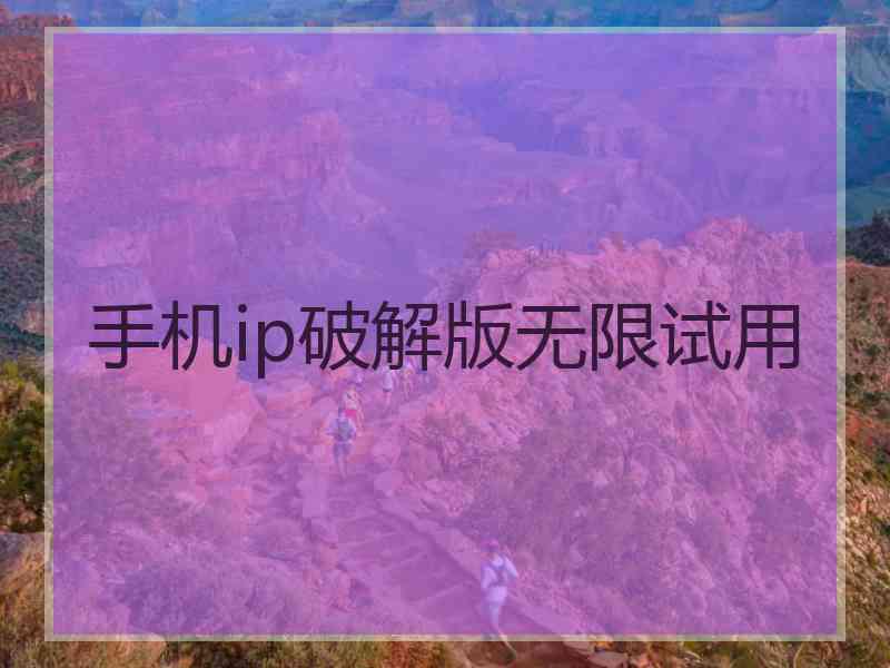 手机ip破解版无限试用