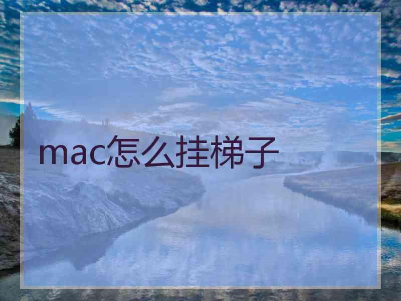 mac怎么挂梯子