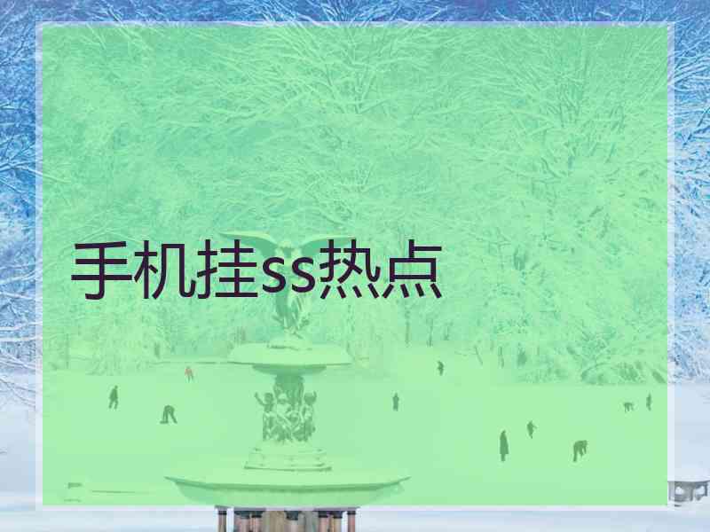 手机挂ss热点