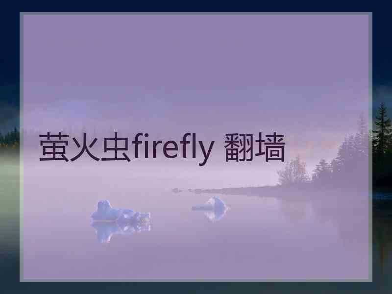 萤火虫firefly 翻墙