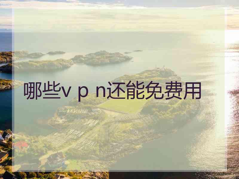 哪些v p n还能免费用