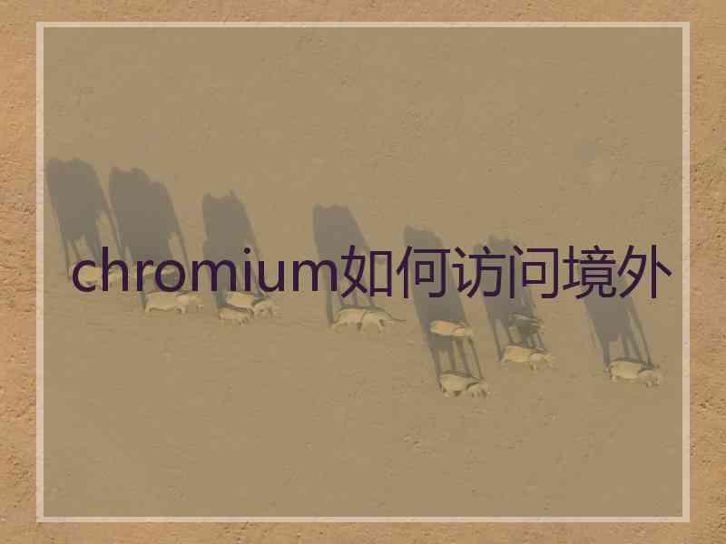 chromium如何访问境外