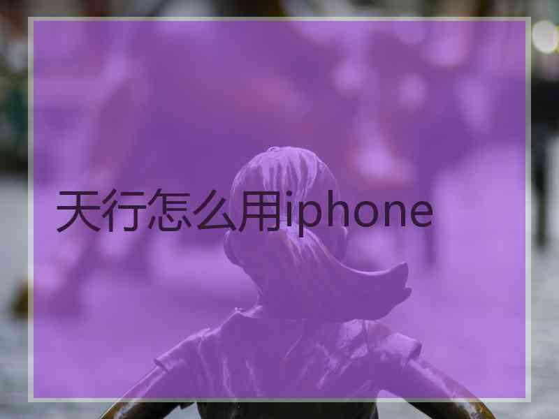 天行怎么用iphone