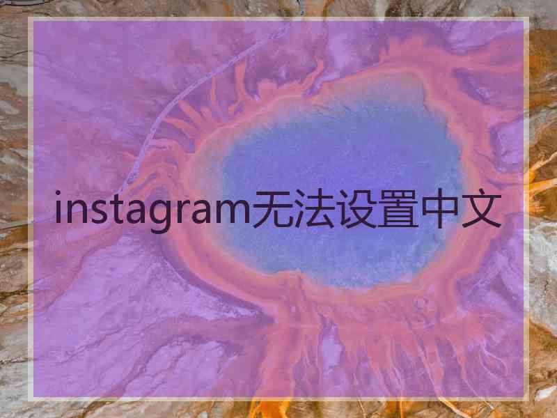 instagram无法设置中文