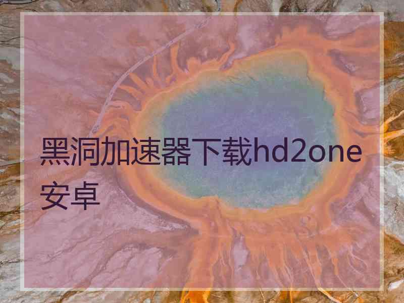 黑洞加速器下载hd2one安卓