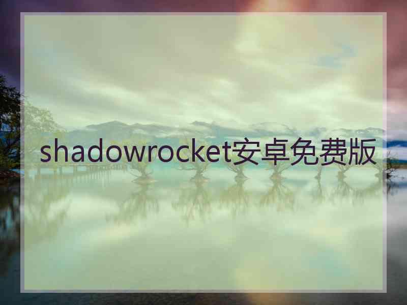 shadowrocket安卓免费版