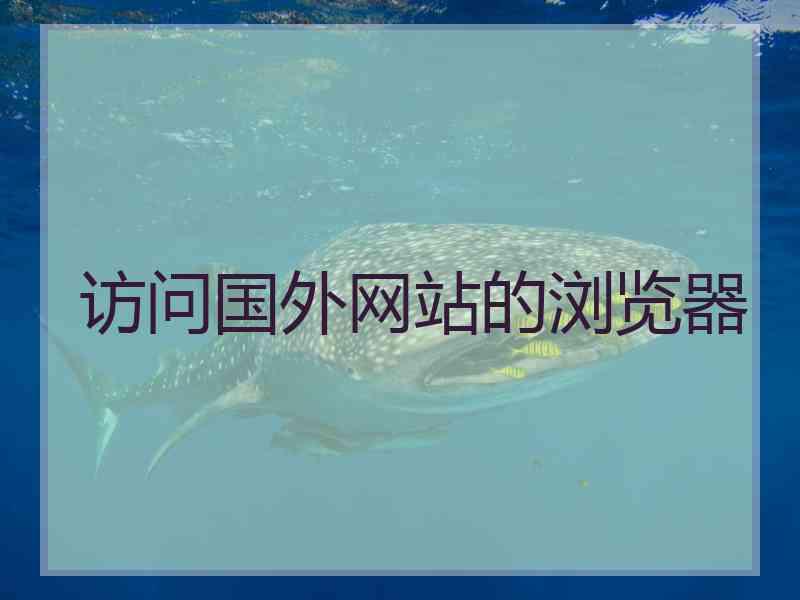 访问国外网站的浏览器