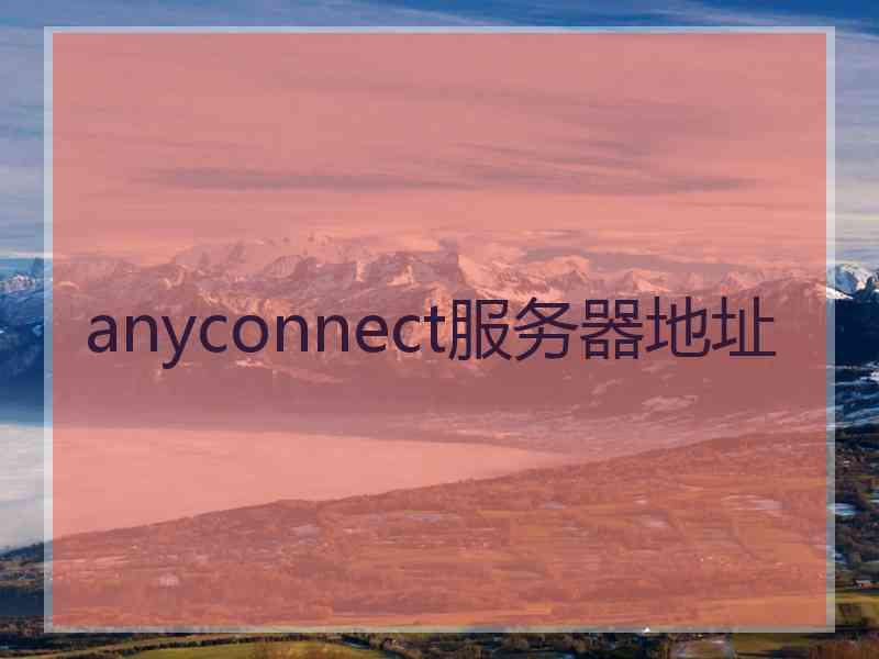 anyconnect服务器地址