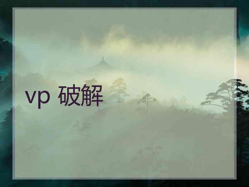 vp 破解