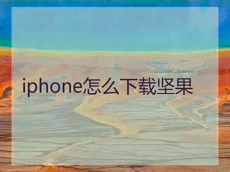 iphone怎么下载坚果