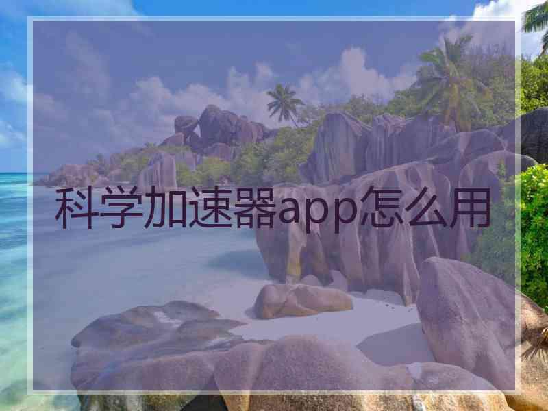 科学加速器app怎么用