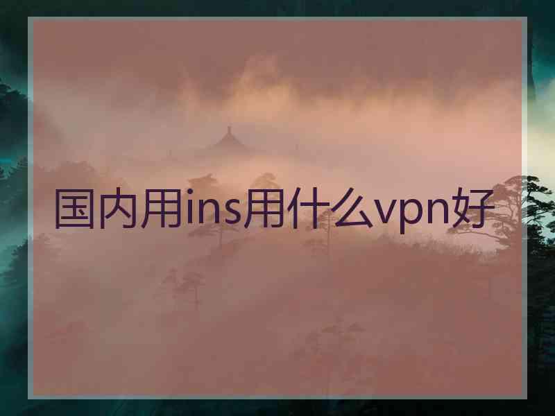 国内用ins用什么vpn好