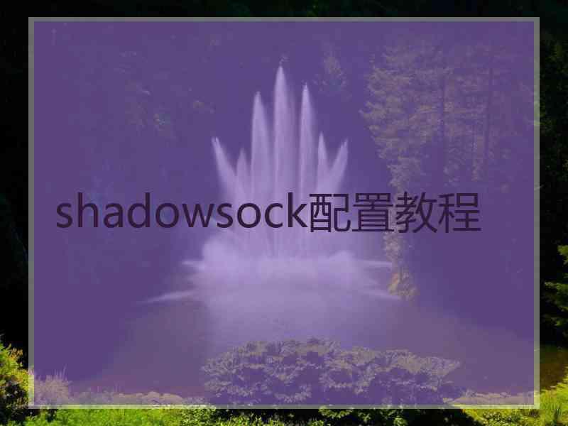 shadowsock配置教程